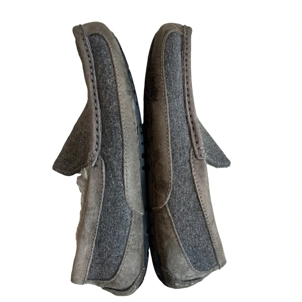 UGG Mens Gray Wool Ascot‎ Slippers Size 9